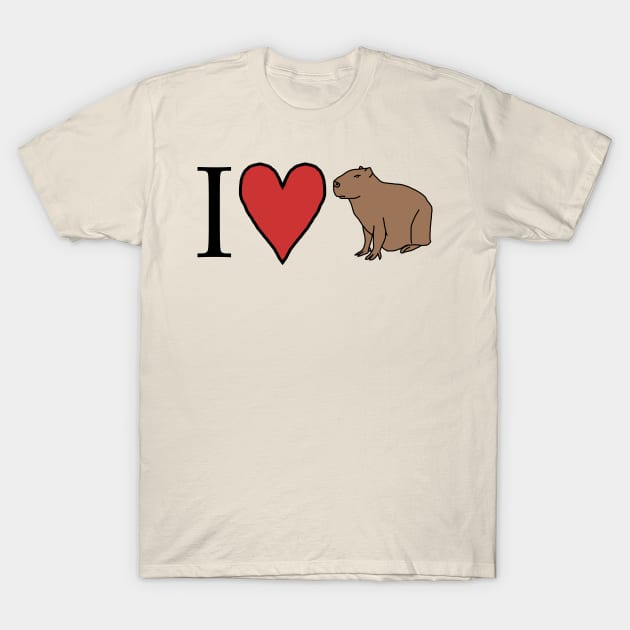 Capybara Love T-Shirt by ellenhenryart